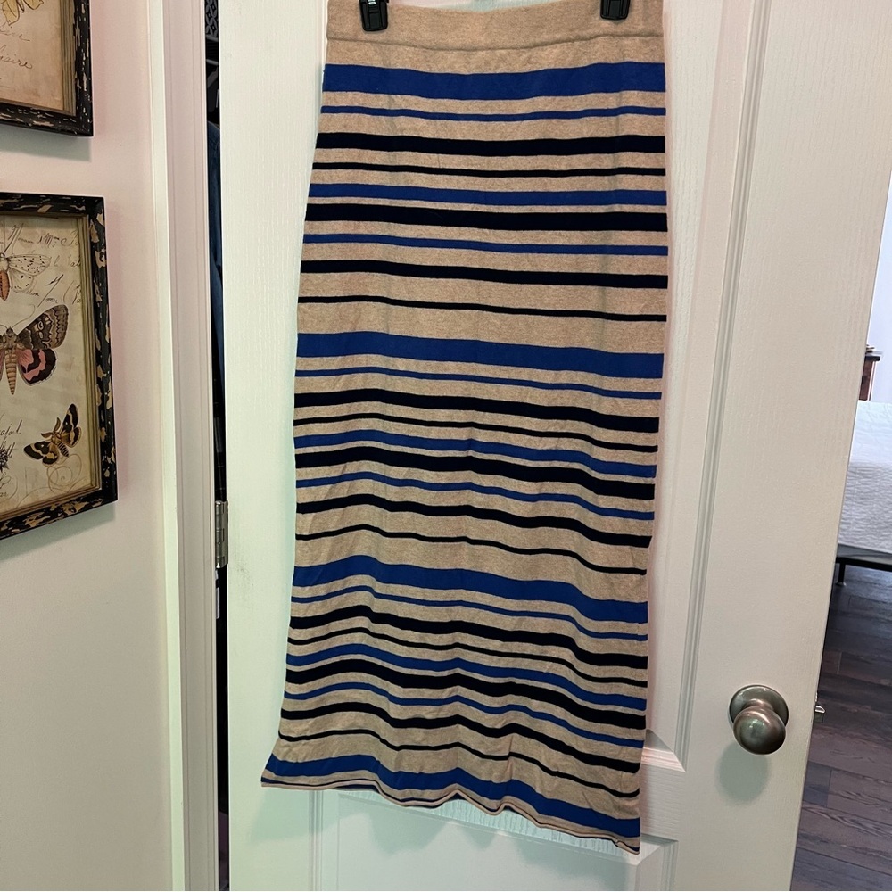 Anthropologie x Sparrow cotton wool Angora  skirt tube skirt slit size large - Picture 5 of 11
